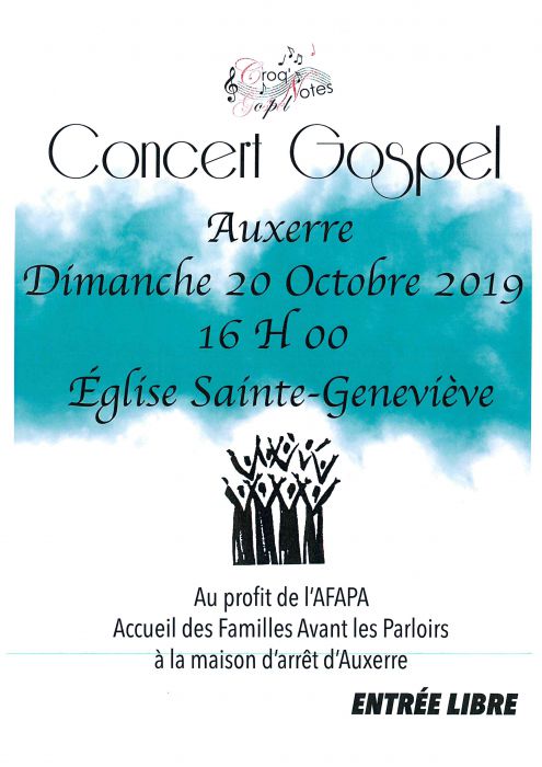 Concert Gospel Auxerre au profit de l'AFAPA