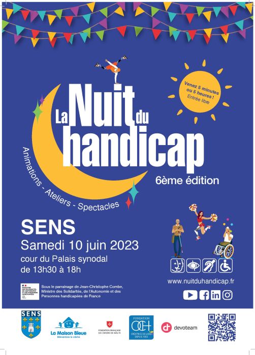 6e édition "La Nuit du handicap" - Sens - 10 juin 2023 - 13h30 à 18h