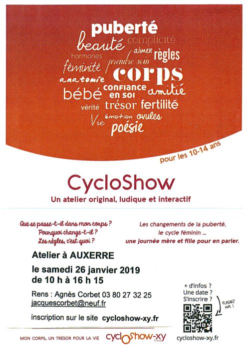 CycloShow Samedi 26 JANVIER 2019 : Un atelier original, ludique et interactif !