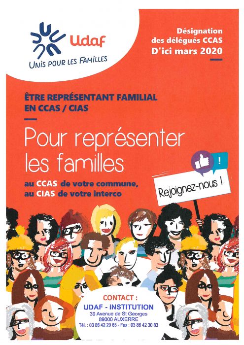 L'UDAF DE L'YONNE RECHERCHE DES  REPRESENTANTS FAMILIAUX EN CCAS/CIAS